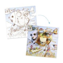 Djeco kleurplaten met deurtjes "De reis van Malo" | 5-8 jaar