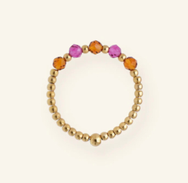 Mable. Brown magenta ring