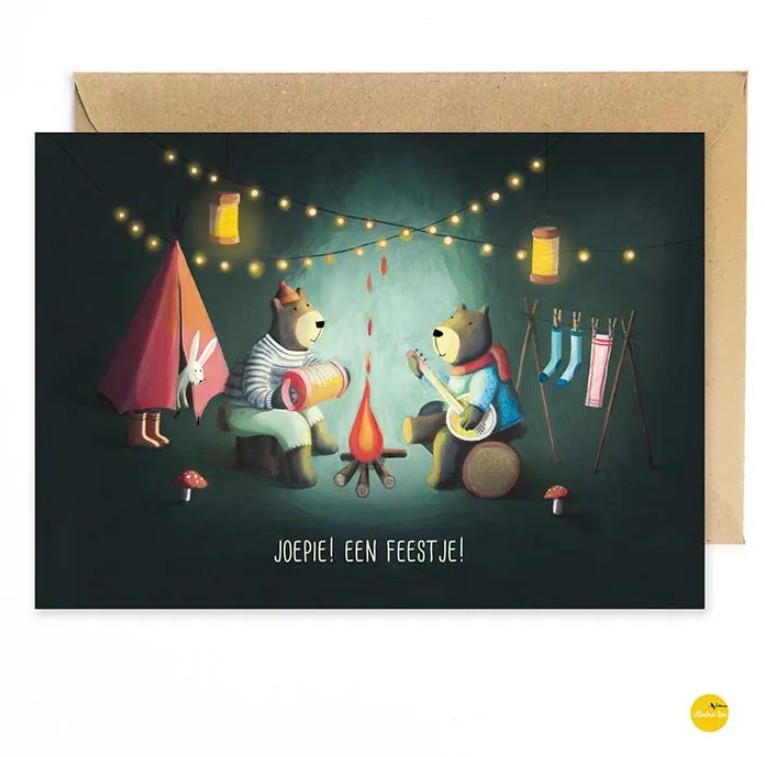 Wenskaart Joepie Een feestje