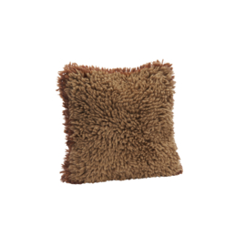 Madam Stoltz Natural wool Cushion incl. filler 40 x 40 cm | dusty rose brick