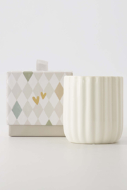 Zusss Geurkaars in doosje "hartje" | offwhite