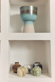 HKliving  70's Ceramics small vases "Pursuit" (set of 5)