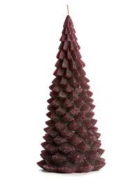 Rustik Lys Kerstboomkaars 13,5 x 30 cm | aubergine