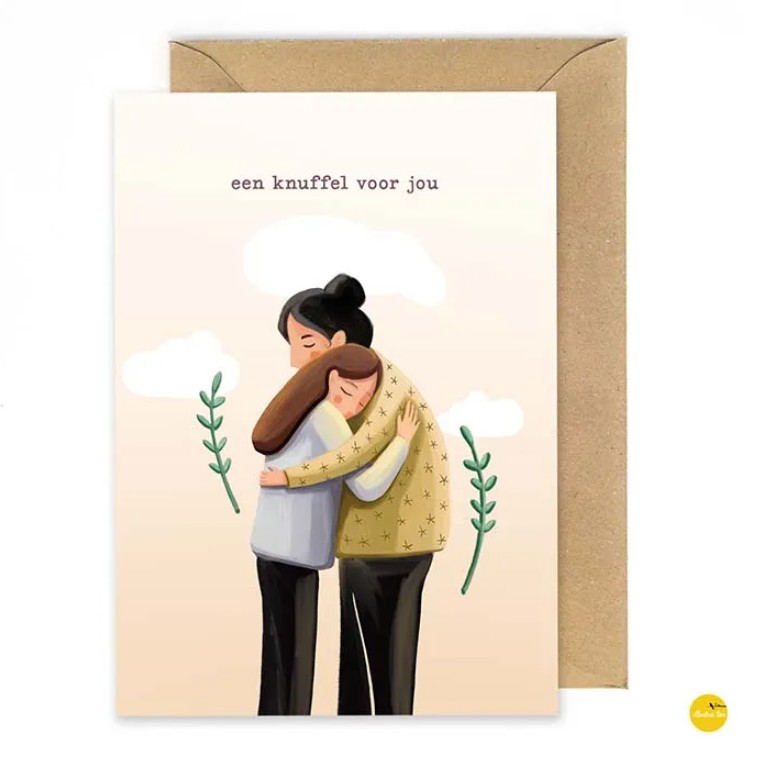 Wenskaart Knuffel voor jou