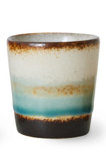 HKliving 70's Ceramics Egg cup "Granite" | licht met bruin