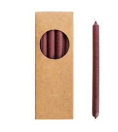 Rustik Lys Potloodkaarsjes 17,5 cm | aubergine