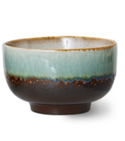 HKliving 70's Noodle bowl  "Geyser"| bruin met blauwe rand