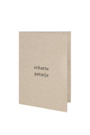 Zusss Wenskaart "Schatte patatje" | grijs karton