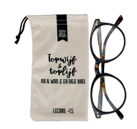 100& Leuk Leesbril "Topwijf & Toplijf" +1,5