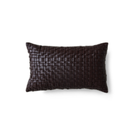HKliving Woven Cushion | chocolate brown