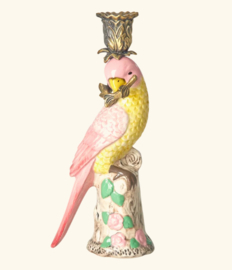 Rice Ceramic Candle holder "Bird" | soft pink