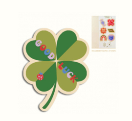 The Gift Label Cut Out Cards "Clover - Good Luck"