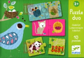 Djeco Duo Puzzel "Waar woon ik" | 2+