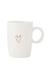 Zusss Tea mug "line Heart" | gold