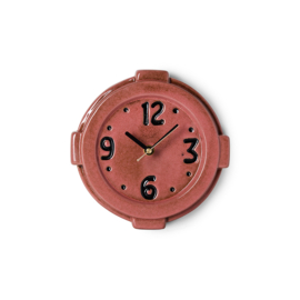 HKliving Retro ceramic wall Clock | pink