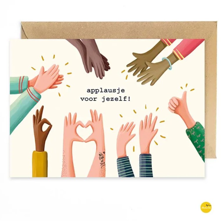 Wenskaart Applausje voor jezelf