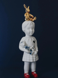 Lammers & Lammers Big rabbit wit met gouden konijn