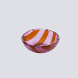 Cavari Atelier Bowl Tray | Magenta stripes