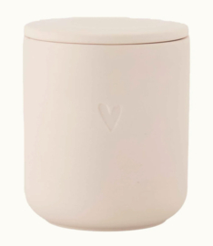 Zusss Geurkaars keramiek "hartje" | lichtroze