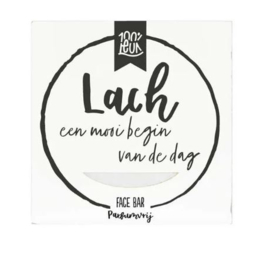 100% Leuk  Facebar "Lach een mooi begin van de dag"