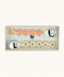 Doing Goods Salad Server Set "Faye Flower"