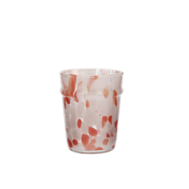 Madam Stoltz Coloured drinking glass | pink orange