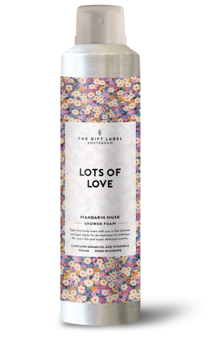 The Gift Label Shower Foam "Lots of love"