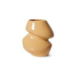 HKliving Ceramic Organic Vase S | cappuccino