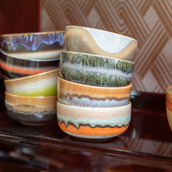 HKliving 70's Ceramics Dessert bowls Reef "Fern"