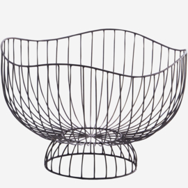 Madam Stoltz Organic shaped iron basket D:60x40 cm