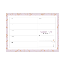 Collective Warehouse A4 Weekly Planner "Flying Fortune" | lila