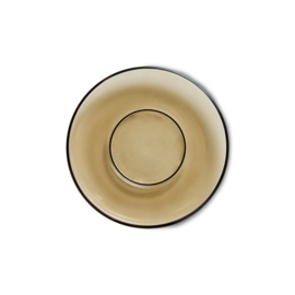 HKliving 70's Glassware saucers | mudbrown