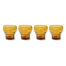 HKliving 70's Glassware Bulb glasses | Amber