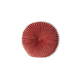 HKliving Round riplle cushion | burgundy