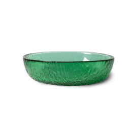 HKliving The Emeralds Glazen dessertschaal | Groen