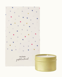 Zusss Geurkaars tin in cadeauverpakking "Van harte gefeliciteerd"