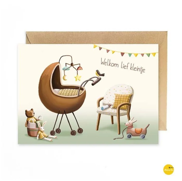 Wenskaart Welkom lief kleintje