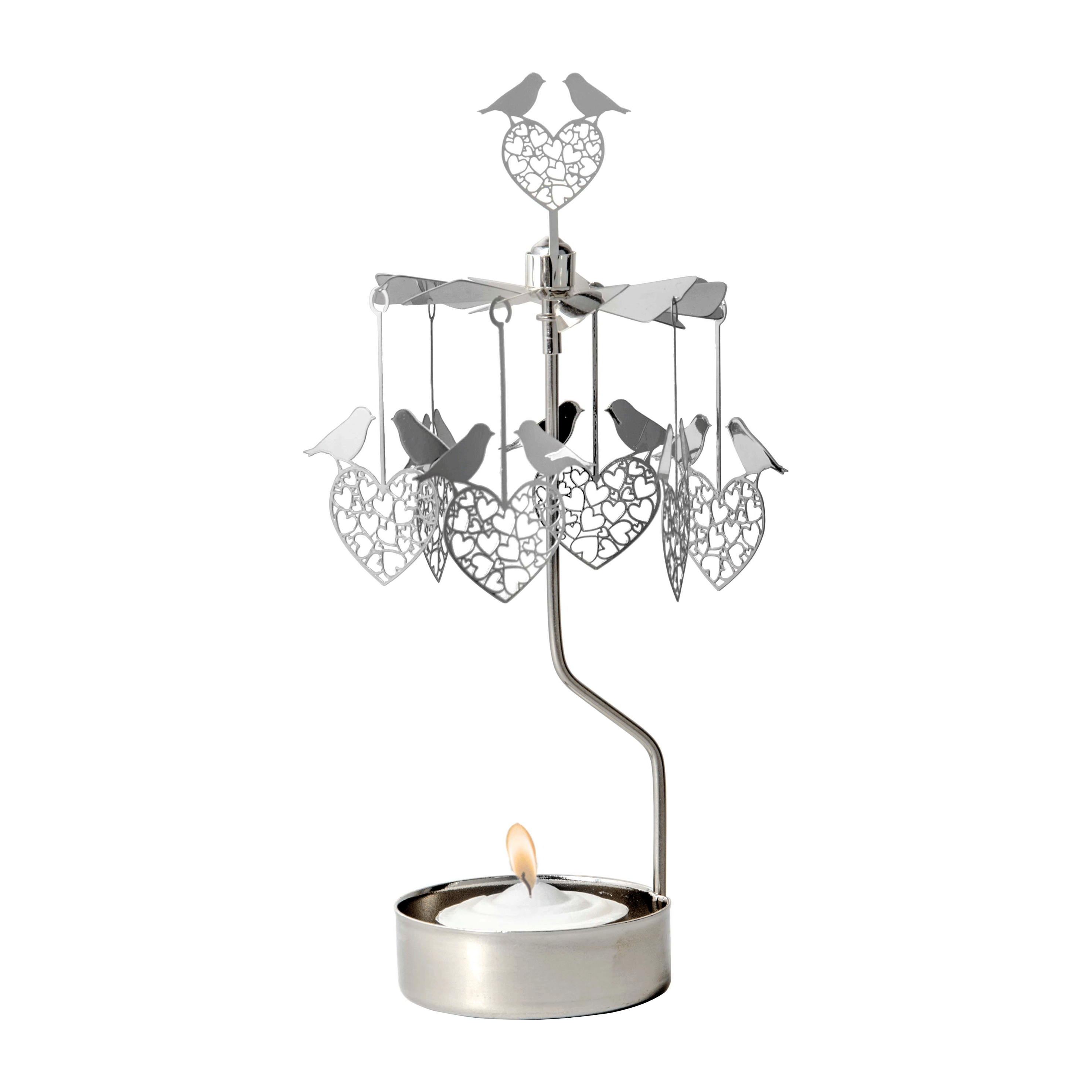 Pluto Angelchimes "vogel hart" | zilver