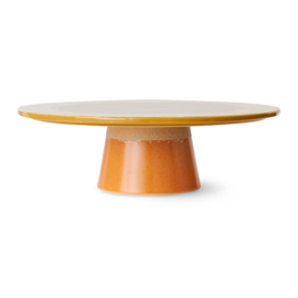 HKliving 70's Ceramics plateau / taartplateau | Papaya