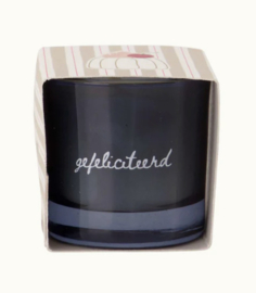 Zusss Geurkaarsje in wikkel "Gefeliciteerd"