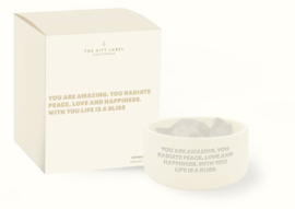 The Gift Label Stone Diffuser "You Are Amazing, You Radiate Peace, Love And Happiness With You Life Is A Bliss."