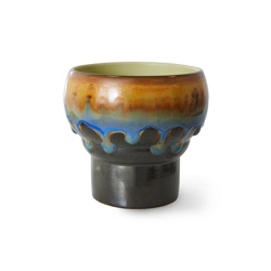 HKliving 70's Ceramics Lungo mug "Merge" | blauw