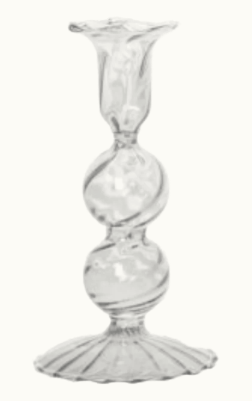 Zusss Kandelaar Glas "Bolling" L | transparant