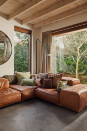 HKliving Ruffle Cushion | chestnut