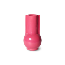 HKliving Ceramic Vase | hot pink / Keramische Vaas | felroze