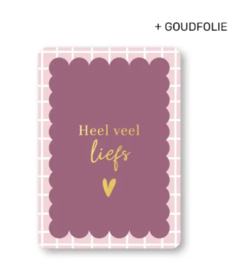Kassaplan A6 Ansichtkaart "Heel veel liefs"