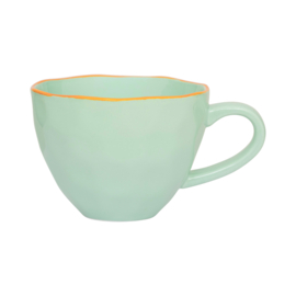 Urban Nature Culture Good Morning Sculpted Cappuccino/tea mug | celadon