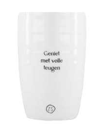 Zusss Mok L "Geniet met volle teugen" | wit