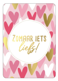 Kassaplan A6 Ansichtkaart "Zomaar iets liefs" | roze