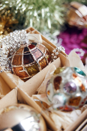 HKliving Christmas ornaments "brutalist" round